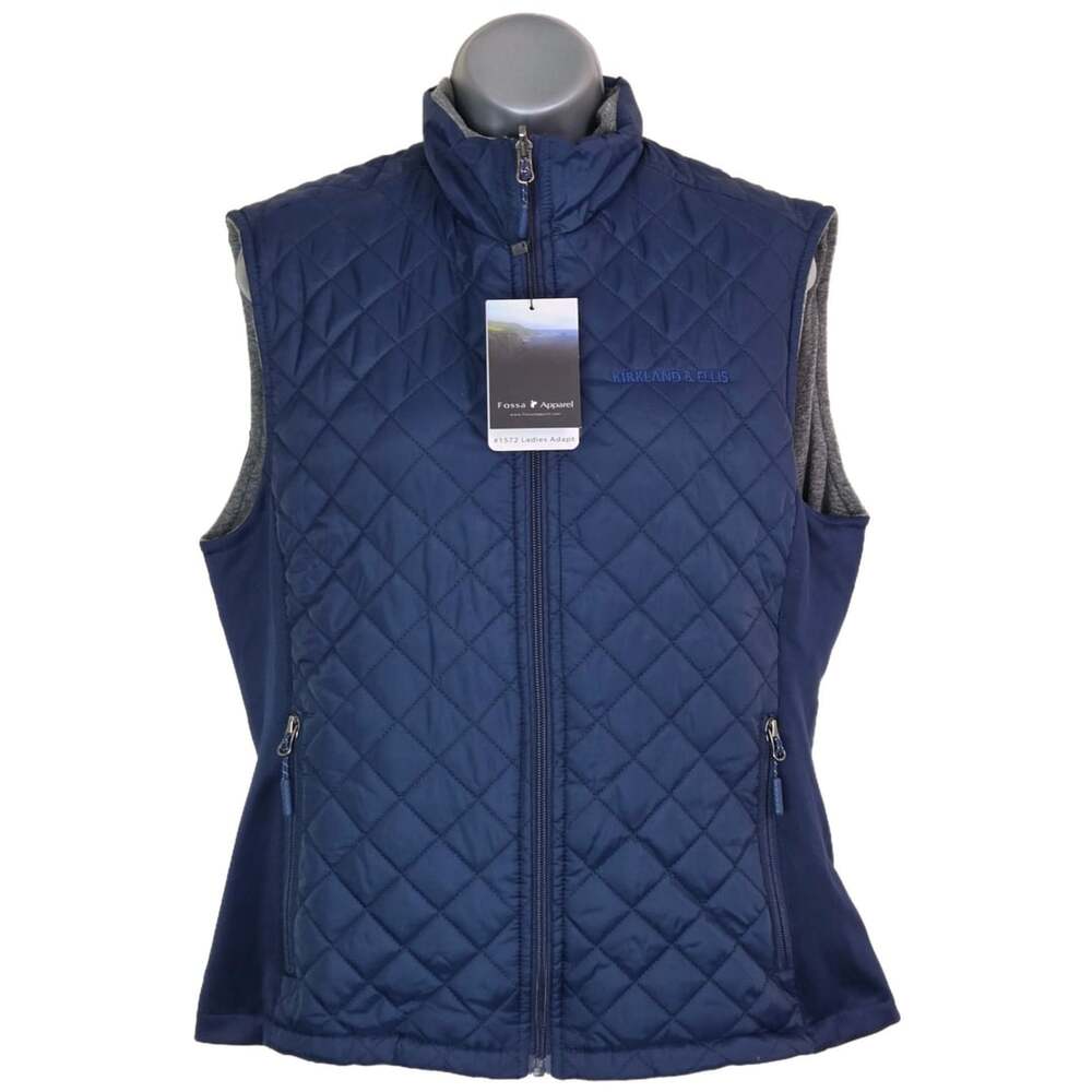 Fossa Apparel #1572 Ladies Adapt Reversible Vest Navy Blue Medium New